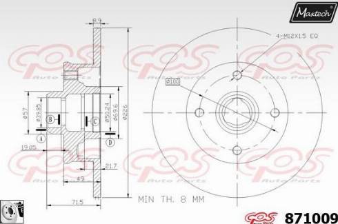 Maxtech 871009.0080 - Спирачен диск vvparts.bg