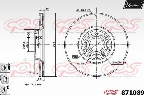 Maxtech 871089.6980 - Спирачен диск vvparts.bg