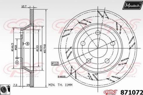 Maxtech 871072.0060 - Спирачен диск vvparts.bg