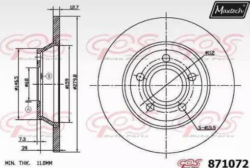 Maxtech 871072.6060 - Спирачен диск vvparts.bg