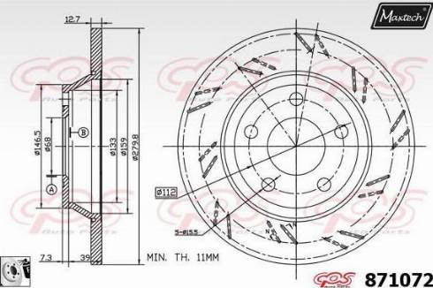 Maxtech 871072.0080 - Спирачен диск vvparts.bg