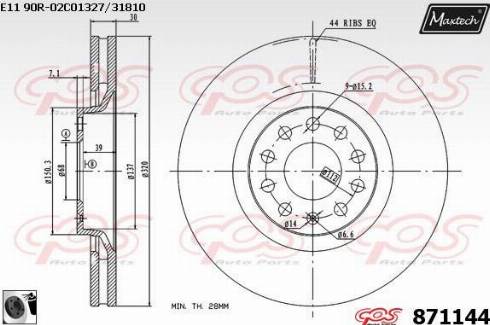 Maxtech 871144.0060 - Спирачен диск vvparts.bg