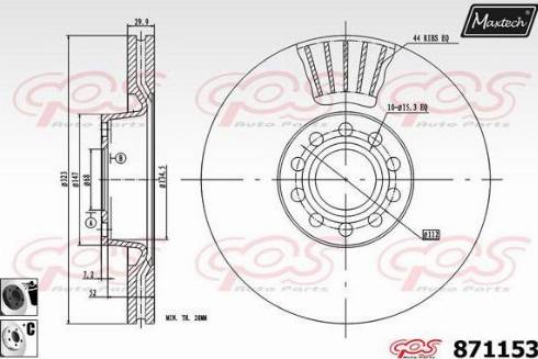 Maxtech 871153.6060 - Спирачен диск vvparts.bg