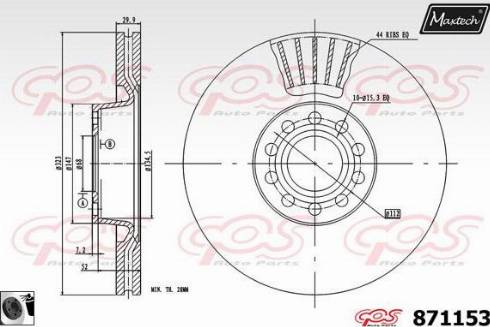 Maxtech 871153.0060 - Спирачен диск vvparts.bg