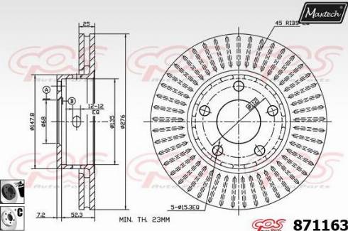 Maxtech 871163.6060 - Спирачен диск vvparts.bg