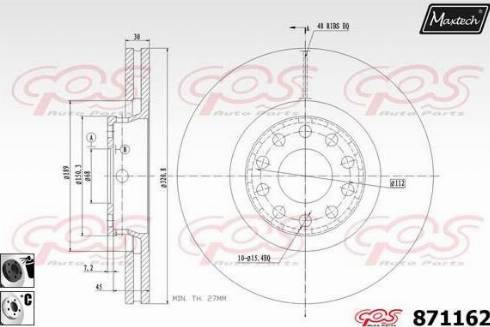 Maxtech 871162.6060 - Спирачен диск vvparts.bg