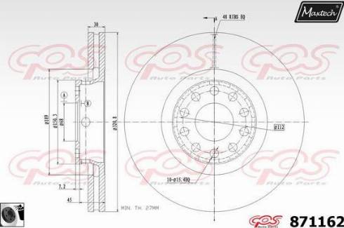 Maxtech 871162.0060 - Спирачен диск vvparts.bg