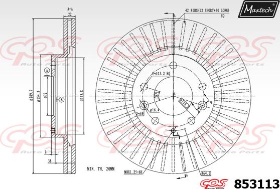 Maxtech 871162 - Спирачен диск vvparts.bg