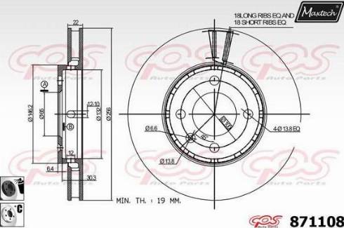 Maxtech 871108.6060 - Спирачен диск vvparts.bg