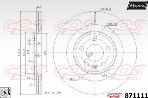 Maxtech 871111.0080 - Спирачен диск vvparts.bg