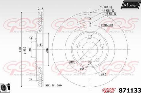 Maxtech 871133.0060 - Спирачен диск vvparts.bg