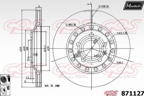 Maxtech 871127.6060 - Спирачен диск vvparts.bg