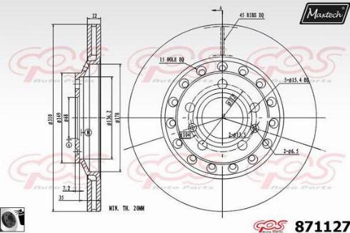 Maxtech 871127.0060 - Спирачен диск vvparts.bg