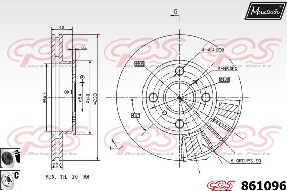 Maxtech 873595 - Спирачен диск vvparts.bg