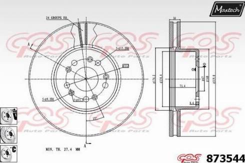 Maxtech 873544.6980 - Спирачен диск vvparts.bg