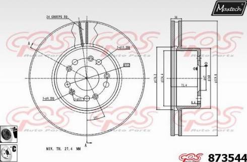 Maxtech 873544.6060 - Спирачен диск vvparts.bg