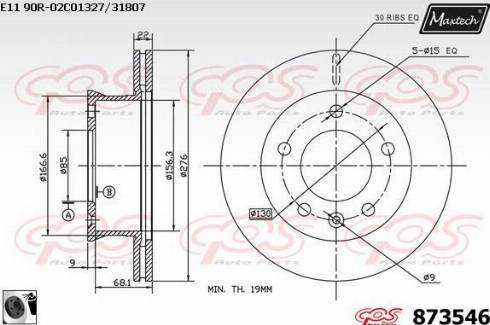 Maxtech 873546.0060 - Спирачен диск vvparts.bg