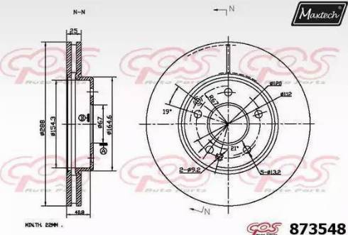 Maxtech 873548.6060 - Спирачен диск vvparts.bg