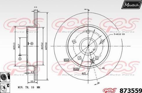 Maxtech 873559.6060 - Спирачен диск vvparts.bg