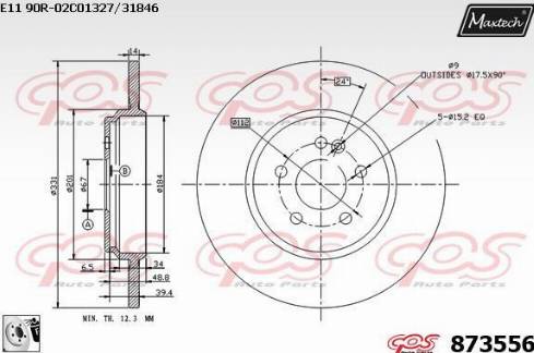 Maxtech 873556.0080 - Спирачен диск vvparts.bg