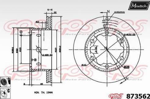 Maxtech 873562.6060 - Спирачен диск vvparts.bg