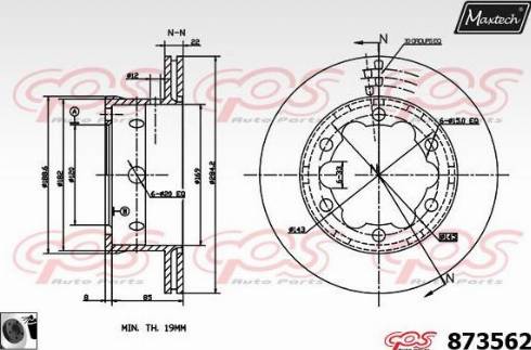 Maxtech 873562.0060 - Спирачен диск vvparts.bg