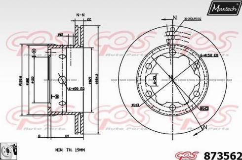 Maxtech 873562.0080 - Спирачен диск vvparts.bg