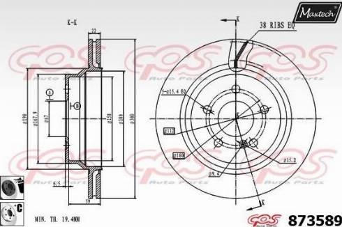 Maxtech 873589.6060 - Спирачен диск vvparts.bg