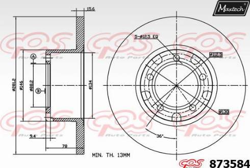 Maxtech 873584.0000 - Спирачен диск vvparts.bg