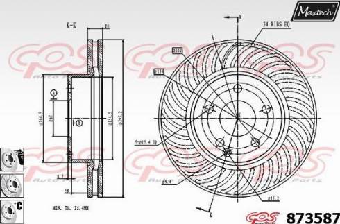 Maxtech 873587.6880 - Спирачен диск vvparts.bg