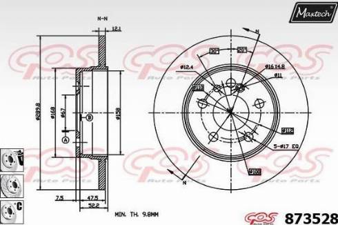 Maxtech 873528.6980 - Спирачен диск vvparts.bg