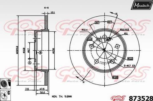 Maxtech 873528.6060 - Спирачен диск vvparts.bg