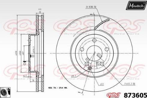 Maxtech 873605.0060 - Спирачен диск vvparts.bg