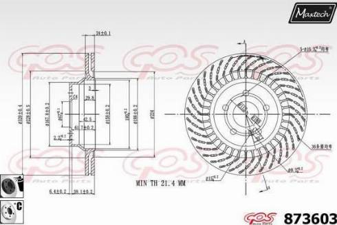 Maxtech 873603.6060 - Спирачен диск vvparts.bg