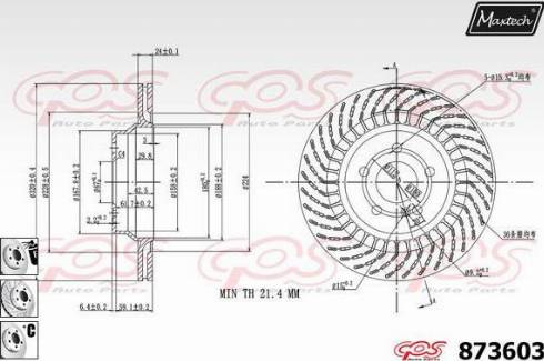 Maxtech 873603.6880 - Спирачен диск vvparts.bg