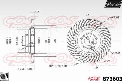 Maxtech 873603.0060 - Спирачен диск vvparts.bg