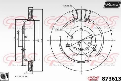 Maxtech 873613.0060 - Спирачен диск vvparts.bg