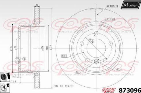 Maxtech 873096.6060 - Спирачен диск vvparts.bg