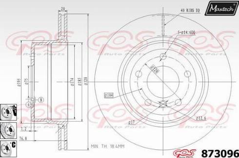 Maxtech 873096.6980 - Спирачен диск vvparts.bg