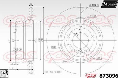 Maxtech 873096.0080 - Спирачен диск vvparts.bg