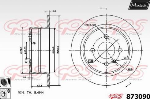 Maxtech 873090.6060 - Спирачен диск vvparts.bg