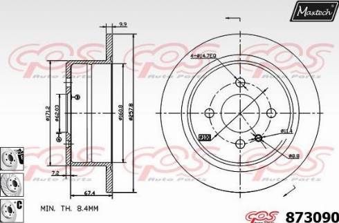 Maxtech 873090.6980 - Спирачен диск vvparts.bg