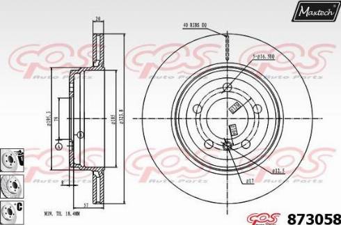 Maxtech 873058.6880 - Спирачен диск vvparts.bg