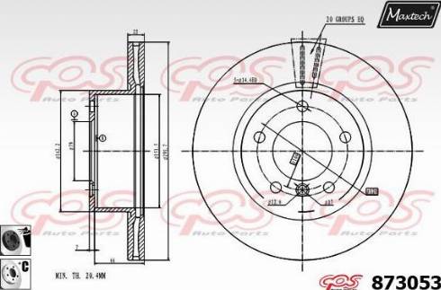 Maxtech 873053.6060 - Спирачен диск vvparts.bg