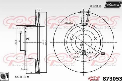 Maxtech 873053.0060 - Спирачен диск vvparts.bg