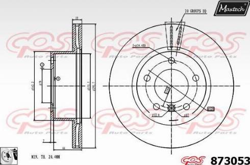 Maxtech 873053.0080 - Спирачен диск vvparts.bg