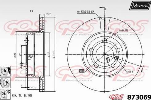 Maxtech 873069.6880 - Спирачен диск vvparts.bg