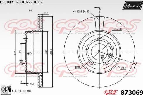 Maxtech 873069.0080 - Спирачен диск vvparts.bg