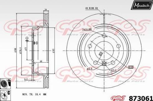 Maxtech 873061.6060 - Спирачен диск vvparts.bg