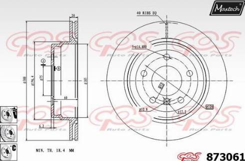 Maxtech 873061.6880 - Спирачен диск vvparts.bg